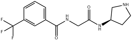 (R)-N-(2-氧代-2-(吡咯烷-3-基氨基)乙基)-3-(三氟甲基)苯甲酰胺,226249-16-7,结构式