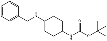 tert-butyl (4-(benzylaMino)cyclohexyl)carbaMate 化学構造式