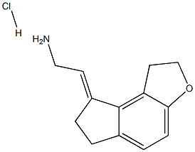 (E)-2-(1,6,7,8-Tetrahydro-2H-indeno[5,4-b]furan-8-ylidene)ethylaMine hydrochloride Struktur
