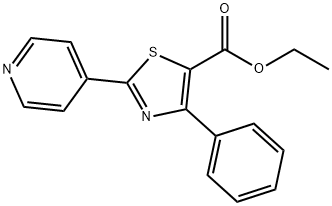 Ethyl 4-phenyl-2-(pyridin-4-yl)thiazole-5-carboxylate Struktur