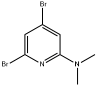 4,6-DibroMo-N,N-diMethylpyridin-2-aMine 化学構造式