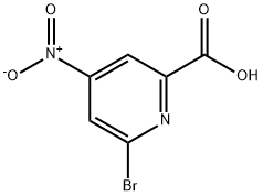 6-溴-4-硝基吡啶-2-甲酸, 231287-89-1, 结构式