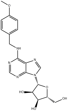 N-(4-甲氧基苄基)-腺苷 结构式