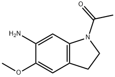 1-(6-アミノ-5-メトキシインドリン-1-イル)エタノン 化学構造式