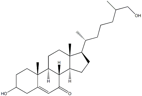 3,27-DIHYDROXY-5-CHOLESTEN-7-ONE, 240129-30-0, 结构式