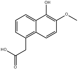 2-(5-羟基-6-甲氧基萘-1-基)乙酸, 24039-88-1, 结构式