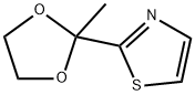 2-(2-甲基-1,3-1,3-二氧戊环-2-基)噻唑, 24295-06-5, 结构式