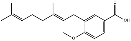 3-Geranyl-4-methoxybenzoic acid Struktur