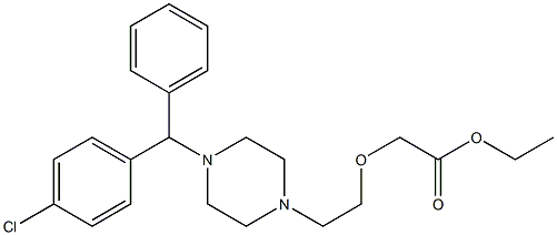 CETIRIZINE RELATED COMPOUND A ((RS)-2-[2-[4-[(4-クロロフェニル)フェニルメチル]ピペラジン1-イル]エトキシ]酢酸エチルエステル OXALATE) 化学構造式
