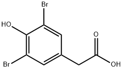 3,5-DIBROMO-4-HYDROXYPHENYLACETIC ACID 结构式