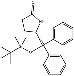 (5S)-5-[[[(1,1-diMethylethyl)diMethylsilyl]oxy]diphenylMethyl]-2-Pyrrolidinone Struktur