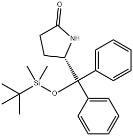 (5S)-5-[[[(1,1-diMethylethyl)diMethylsilyl]oxy]diphenylMethyl]-2-Pyrrolidinone, 249617-46-7, 结构式