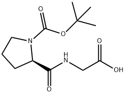 1-Boc-D-prolyl-glycine Structure