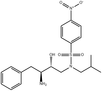 BenzenesulfonaMide,N-[(2R,3S)-3-aMino-2-hydroxy-4-phenylbutyl]-N-(2-Methylpropyl)-4-nitro-,251105-80-3,结构式