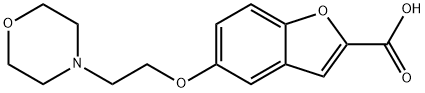 5-(2-Morpholin-4-yl-ethyloxy)benzofuran-2-carboxylic acid 结构式