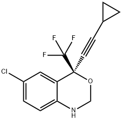 (4S)-6-Chloro-4-(2-cyclopropylethynyl)-1,4-dihydro-4-(trifluoroMethyl)-2H-3,1-
benzoxazine Struktur