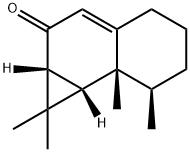 (1aR)-1,1aβ,4,5,6,7,7a,7bβ-オクタヒドロ-1,1,7β,7aβ-テトラメチル-2H-シクロプロパ[a]ナフタレン-2-オン 化学構造式