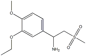 1-(3-エトキシ-4-メトキシフェニル)-2-(メチルスルホニル)エタンアミン 化学構造式