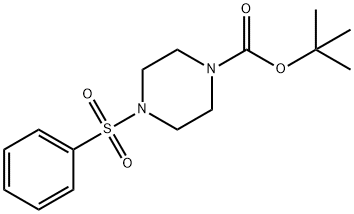 叔-丁基 4-(苯磺酰)哌嗪-1-羧酸酯, 253175-69-8, 结构式