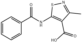 5-(BenzoylaMino)-3-Methyl-4-isothiazolecarboxylic Acid 结构式