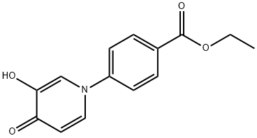 Ethyl 4-(3-hydroxy-4-oxopyridin-1(4H)-yl)benzoate 化学構造式