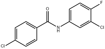 4-氯-N-(3-氯-4-氟苯基)苯甲酰胺,256444-32-3,结构式