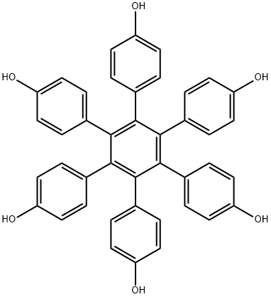 3',4',5',6'-Tetrakis(4-hydroxyphenyl)-[1,1':2',1''-terphenyl]-4,4''-diol Struktur
