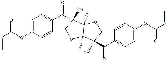 2,5-Bis[4-(acryloyloxy)benzoyl]isosorbide 化学構造式