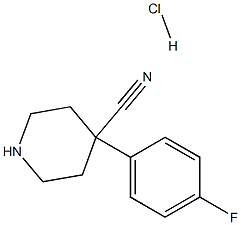 4-(4-FLUOROPHENYL)PIPERIDINE-4-CARBONITRILE HCL 化学構造式