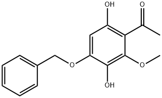 1-(4-(benzyloxy)-3,6-dihydroxy-2-Methoxyphenyl)ethanone 化学構造式