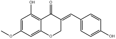 3-(4-羟基苯亚甲基)-5-羟基-7-甲氧基色满-4-酮, 259653-54-8, 结构式