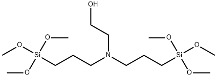 N-(HYDROXYETHYL)-N,N-BIS(TRIMETHOXYSILYLPROPYL)AMINE, 65% in Methanol Structure