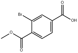 3-BroMo-4-(Methoxycarbonyl)benzoic acid 化学構造式