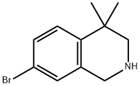 7-BROMO-4,4-DIMETHYL-1,2,3,4-TETRAHYDRO-ISOQUINOLINE, 264602-74-6, 结构式