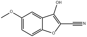 3-Hydroxy-5-Methoxybenzofuran-2-carbonitrile 化学構造式