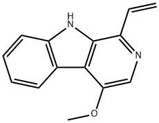 1-ビニル-4-メトキシ-9H-ピリド[3,4-b]インドール 化学構造式