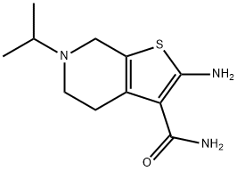2-氨基-6-(丙-2-基)-4,5,6,7-四氢噻吩并[2,3-C]吡啶-3-甲酰胺, 26830-39-7, 结构式
