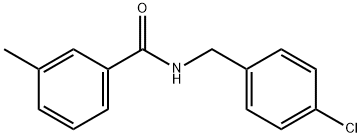 N-(4-氯苄基)-3-甲基苯甲酰胺, 27466-88-2, 结构式