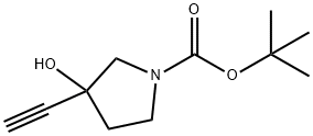 1-BOC-3-エチニル-3-ヒドロキシピロリジン 化学構造式