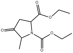 5-甲基-4-氧代吡咯烷-1,2-二甲酸二乙酯 结构式