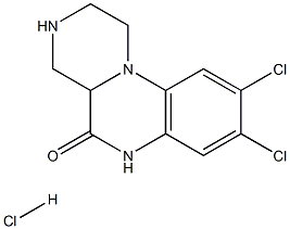 8,9-dichloro-2,3,4,4a-tetrahydro-1H-pyrazino[1,2-a]quinoxalin-5(6H)-one hydrochloride salt Structure