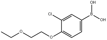 (3-クロロ-4-(2-エトキシエトキシ)フェニル)ボロン酸 化学構造式