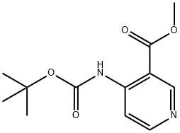 4-((叔丁氧基羰基)氨基)烟酸甲酯,280115-84-6,结构式