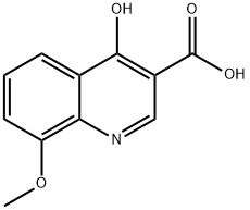 4-Hydroxy-8-methoxy-3-quinolinecarboxylic acid Struktur