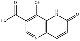 4-Hydroxy-6-oxo-5,6-dihydro-1,5-naphthyridine-3-carboxylic acid Struktur