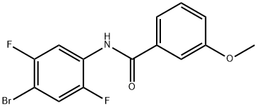 N-(4-溴-2,5-二氟苯基)-3-甲氧基苯甲酰胺,286366-73-2,结构式