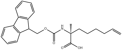 (S)-2-((((9H-芴-9-基)甲氧基)羰基)氨基)-2-甲基辛-7-烯酸, 288617-74-3, 结构式