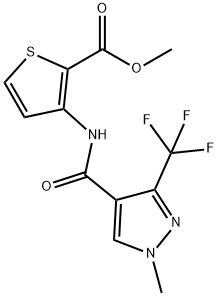 3-[[[1-Methyl-3-(trifluoroMethyl)-1H-pyrazol-4-yl]carbonyl]aMino]-2-thiophenecarboxylic Acid Methyl Ester Structure