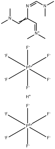 N-[2-[[(二甲氨基)亚甲基]氨基]-3-(二甲氨基)-2-丙烯-1-亚基]-N-甲基甲胺氢六氟磷酸盐, 295316-07-3, 结构式