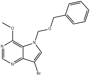5H-Pyrrolo3,2-dpyrimidine, 7-bromo-4-methoxy-5-(phenylmethoxy)methyl- Struktur